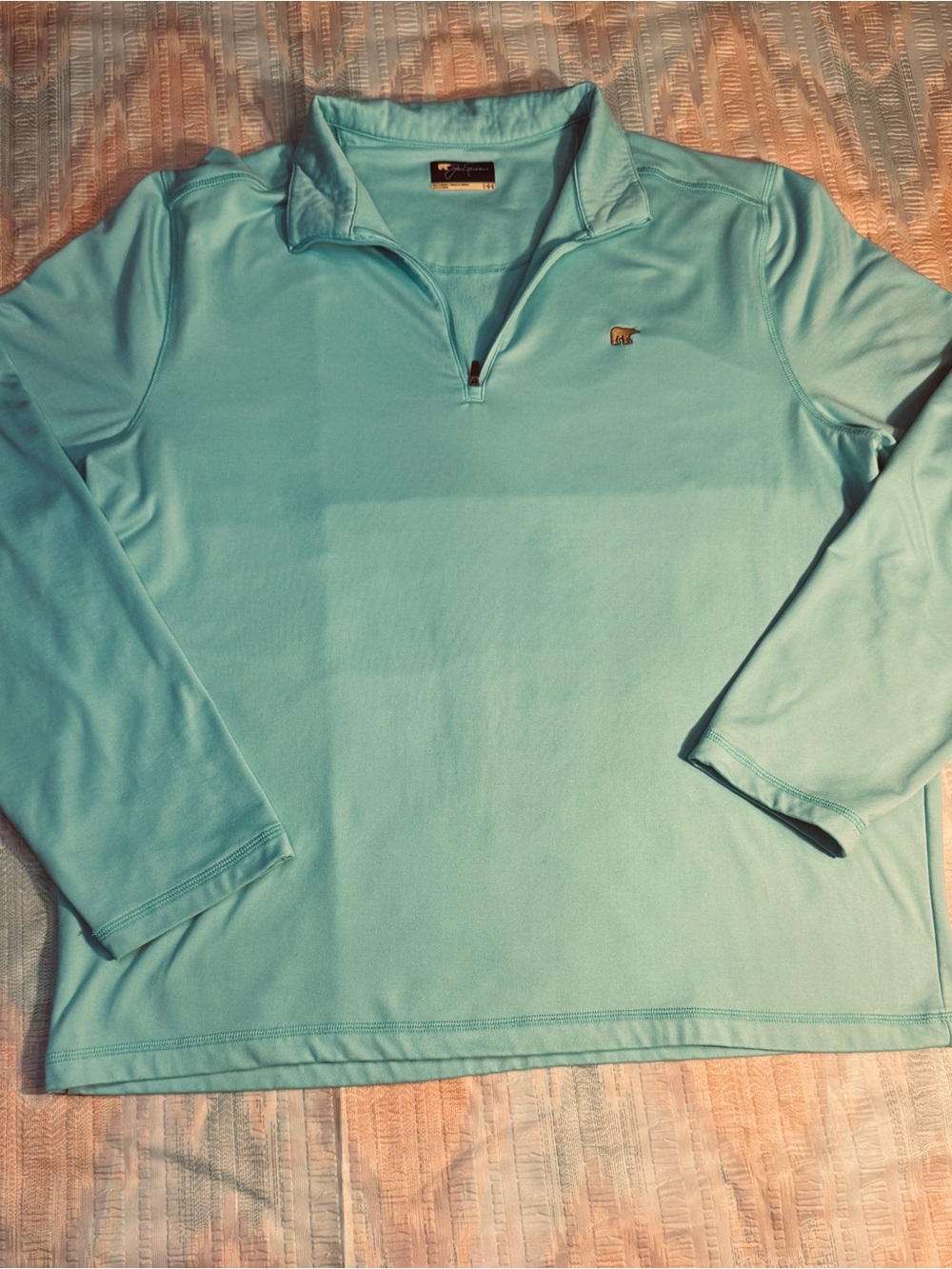 Jack Nicklaus Men's L  Blue 1/4 Zip Golf Soft Pullover
